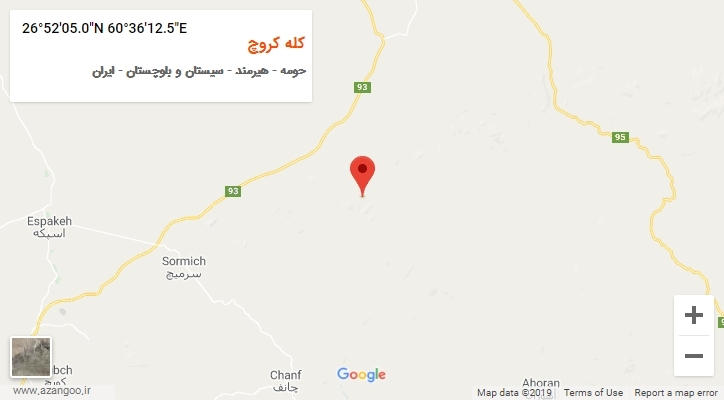 روستای کله کروچ بر روی نقشه