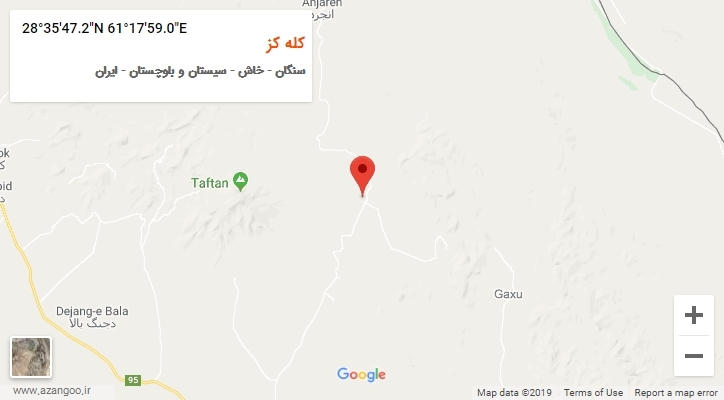 روستای کله کز بر روی نقشه