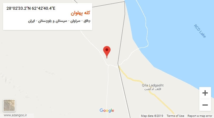 روستای کله پهلوان بر روی نقشه