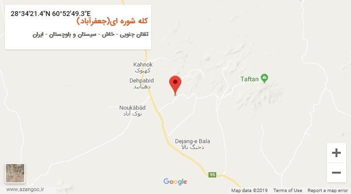 روستای کله شوره ای(جعفرآباد) بر روی نقشه
