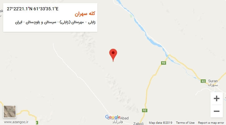 روستای کله سهران بر روی نقشه