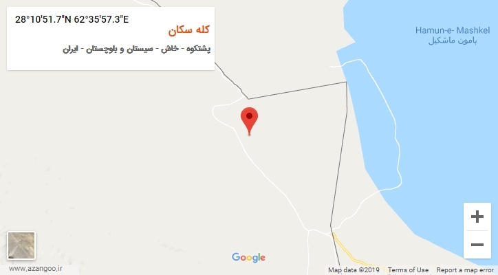 روستای کله سکان بر روی نقشه