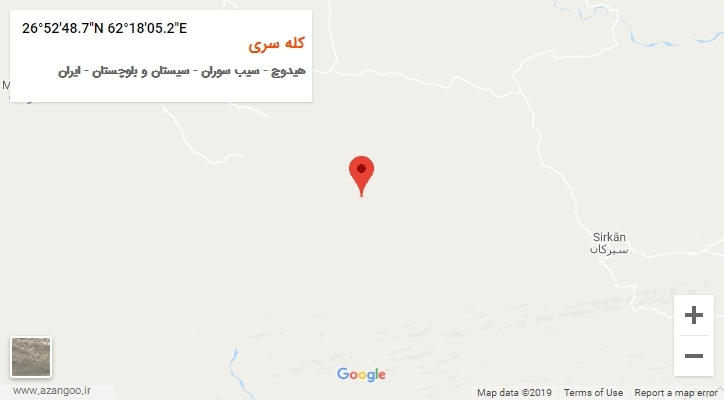روستای کله سری بر روی نقشه
