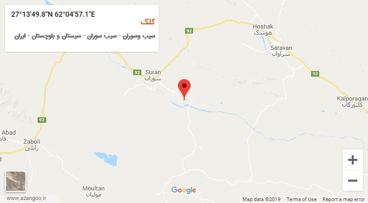 روستای کلک بر روی نقشه