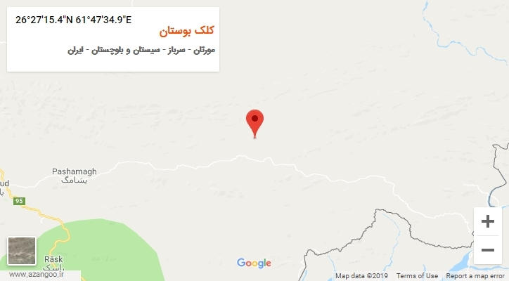روستای کلک بوستان بر روی نقشه