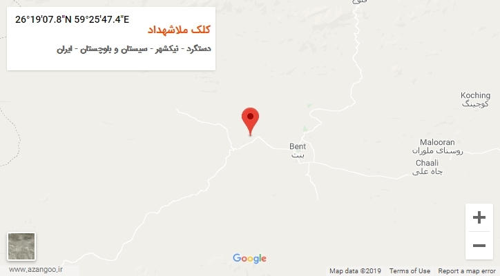 روستای کلک ملاشهداد بر روی نقشه