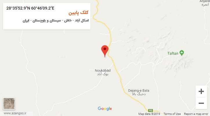روستای کلک پایین بر روی نقشه