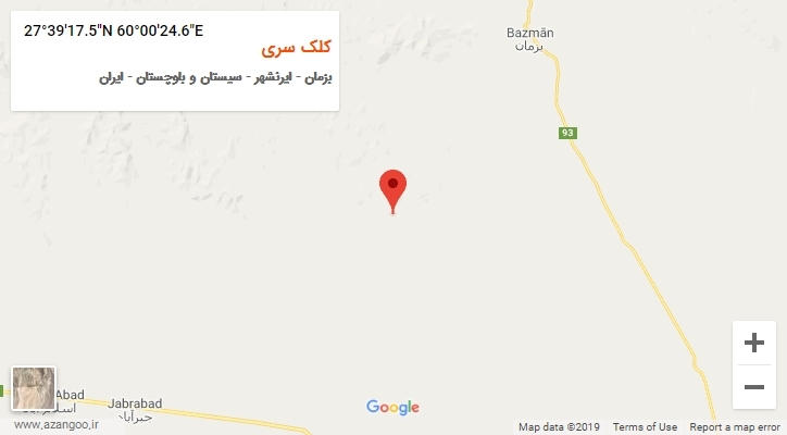 روستای کلک سری بر روی نقشه