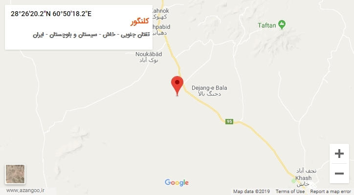 روستای کلنگور بر روی نقشه