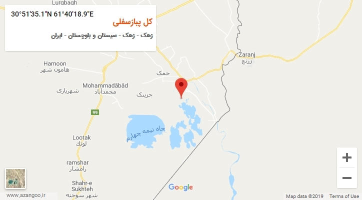 روستای کل پبازسفلی بر روی نقشه