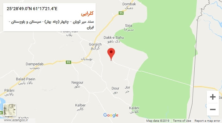 روستای کلرایی بر روی نقشه