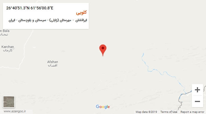 روستای کلویی بر روی نقشه