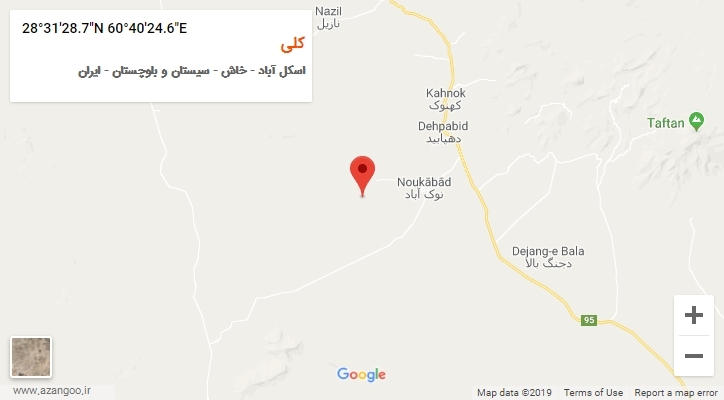 روستای کلی بر روی نقشه