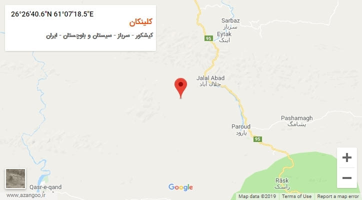 روستای کلینکان بر روی نقشه