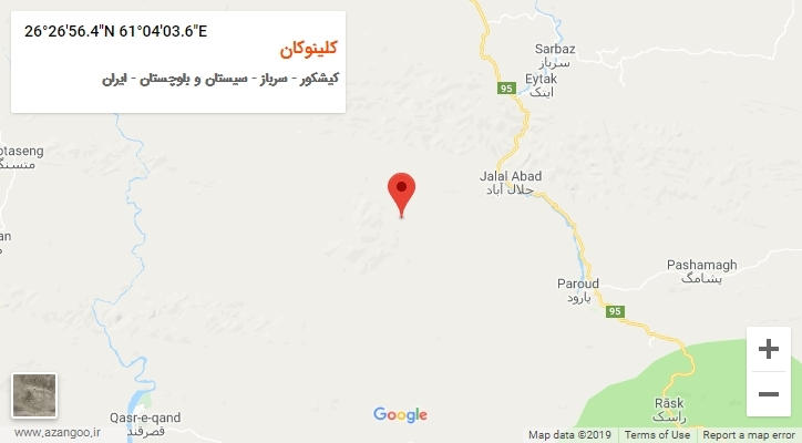 روستای کلینوکان بر روی نقشه