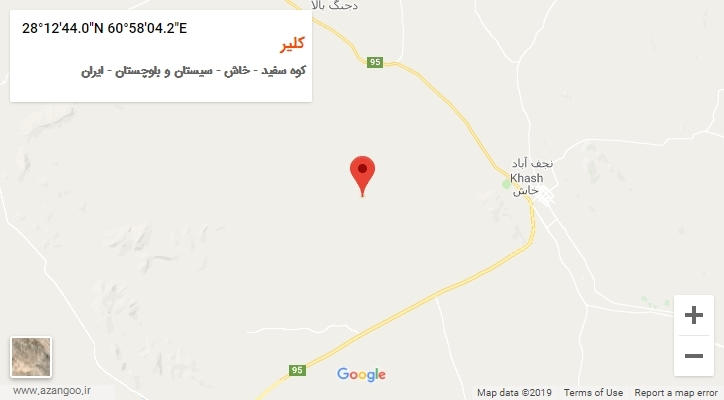 روستای کلیر بر روی نقشه