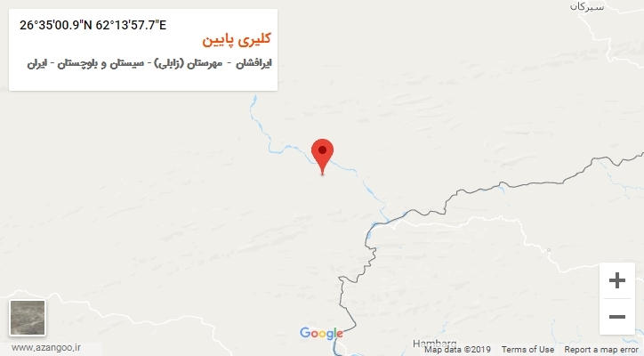 روستای کلیری پایین بر روی نقشه