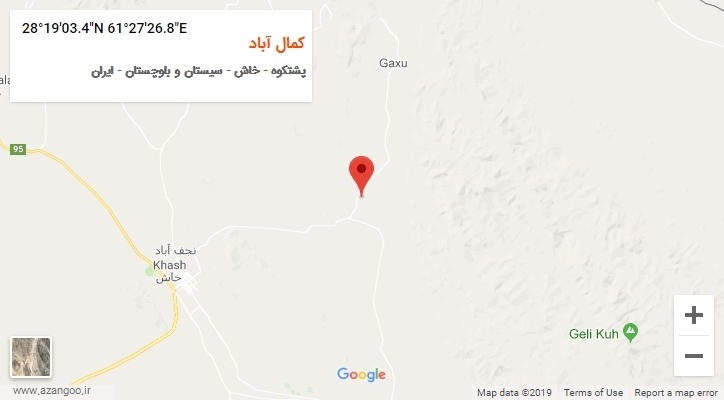 روستای کمال آباد بر روی نقشه