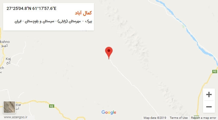 روستای کمال آباد بر روی نقشه