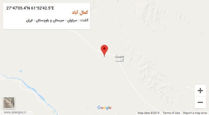 روستای کمال آباد بر روی نقشه