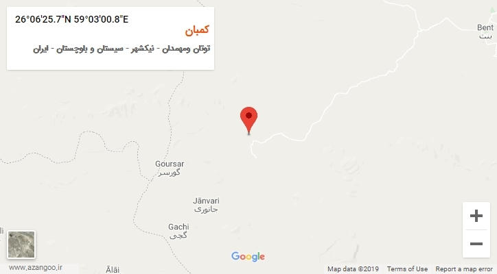 روستای کمبان بر روی نقشه