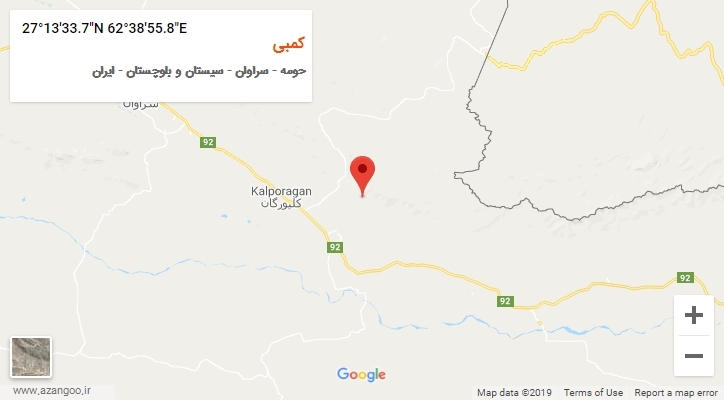روستای کمبی بر روی نقشه