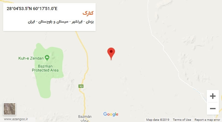 روستای کنارک بر روی نقشه
