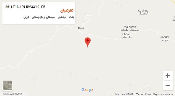 روستای کنارکمبان بر روی نقشه