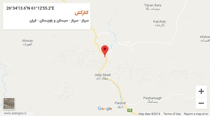 روستای کنارکش بر روی نقشه