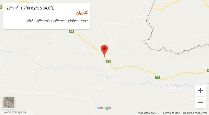 روستای کناریان بر روی نقشه