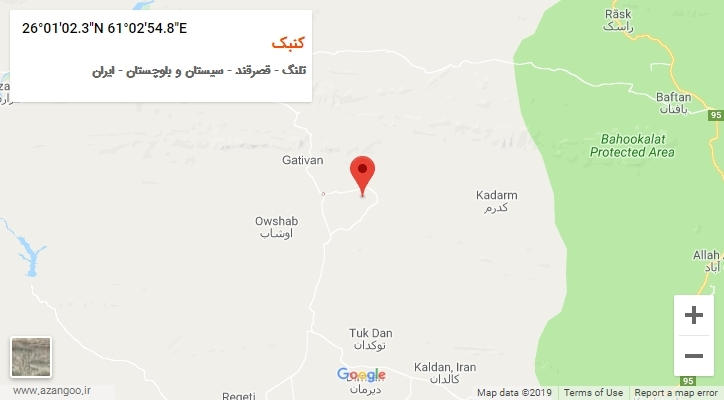 روستای کنبک بر روی نقشه