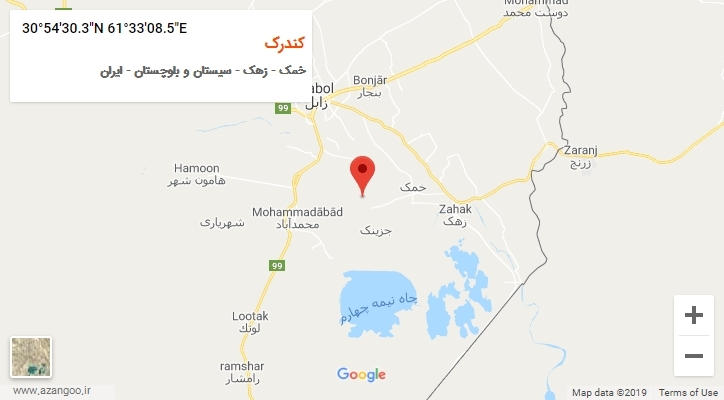 روستای کندرک بر روی نقشه