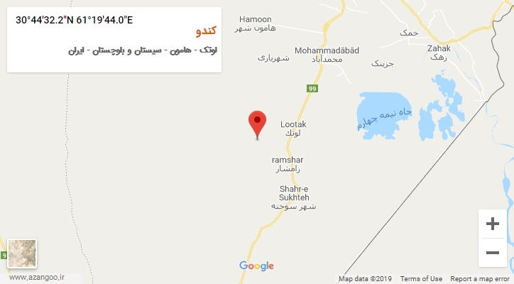 روستای کندو بر روی نقشه