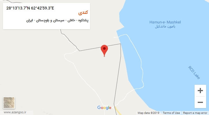 روستای کندی بر روی نقشه