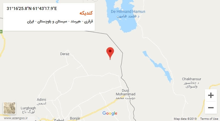 روستای کندیکه بر روی نقشه