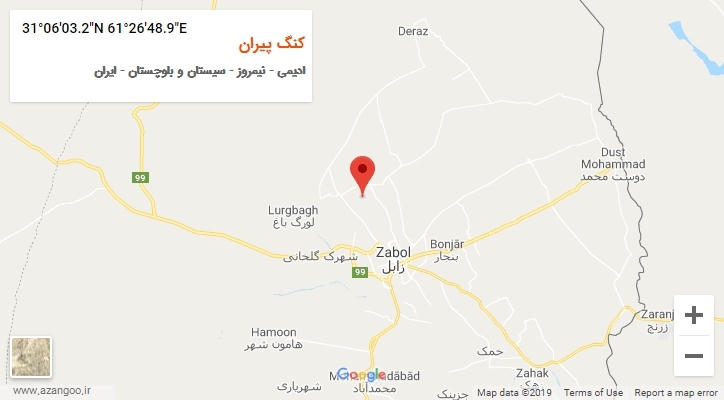 روستای کنگ پیران بر روی نقشه