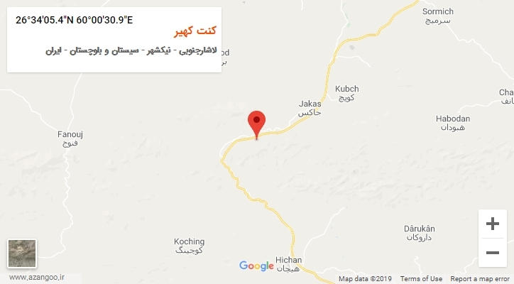 روستای کنت کهیر بر روی نقشه
