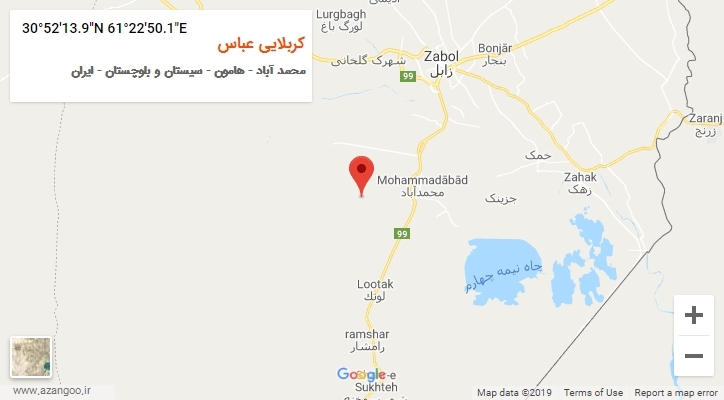 روستای کربلایی عباس بر روی نقشه