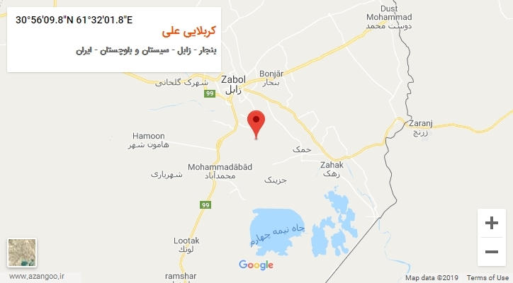 روستای کربلایی علی بر روی نقشه