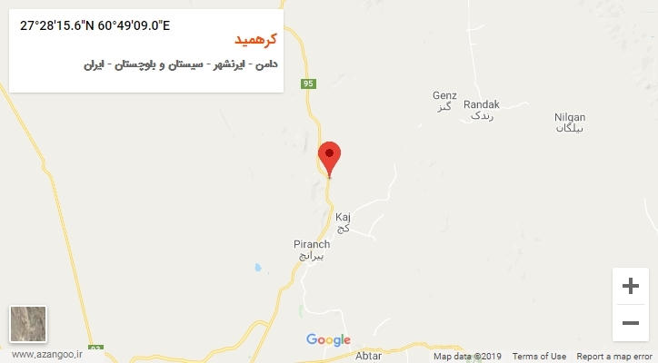 روستای کرهمید بر روی نقشه