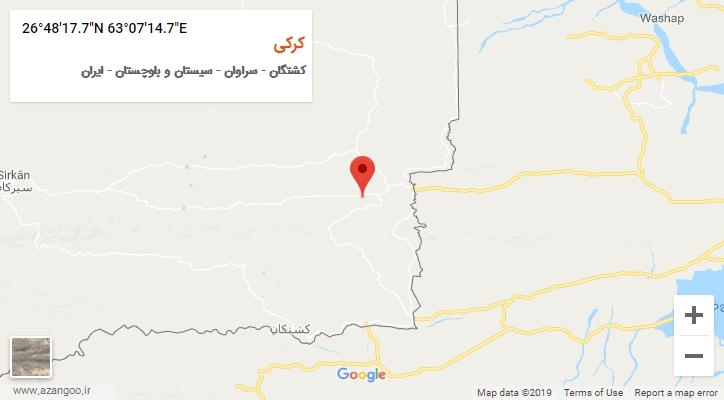 روستای کرکی بر روی نقشه