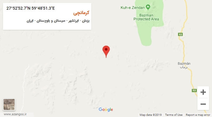 روستای کرمانچی بر روی نقشه