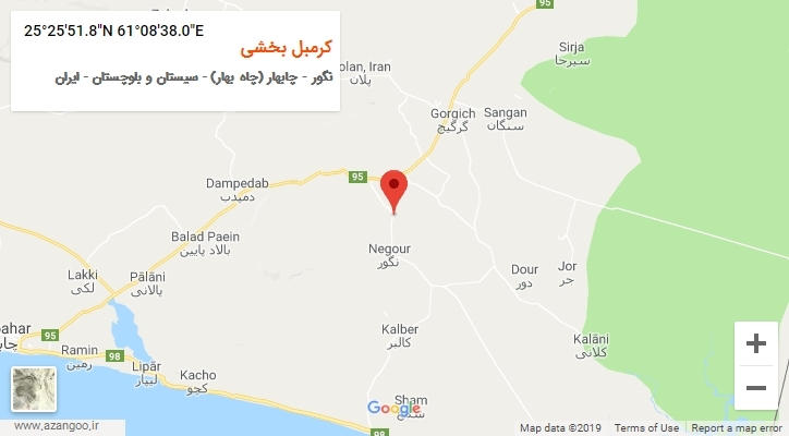 روستای کرمبل بخشی بر روی نقشه