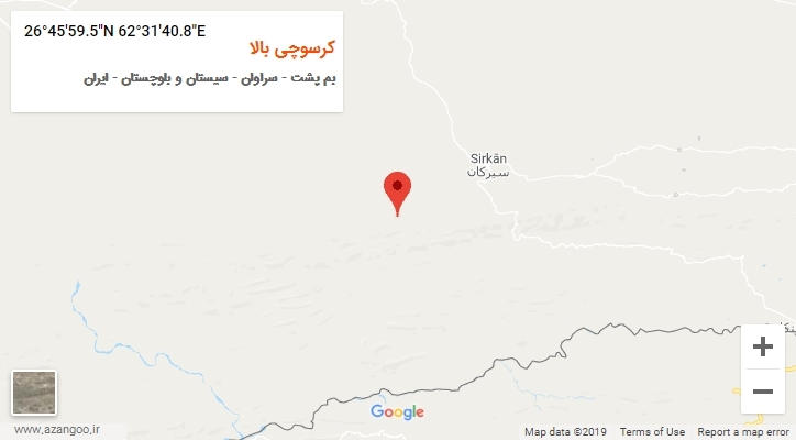 روستای کرسوچی بالا بر روی نقشه