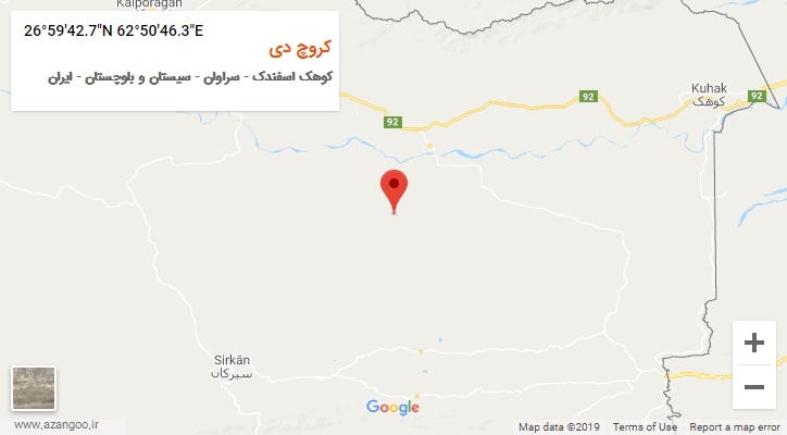 روستای کروچ دی بر روی نقشه