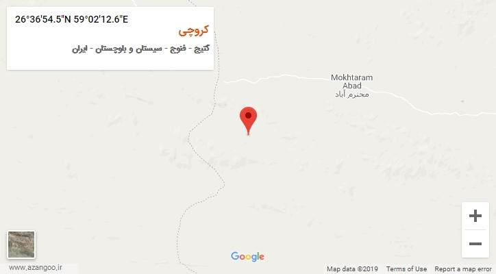 روستای کروچی بر روی نقشه