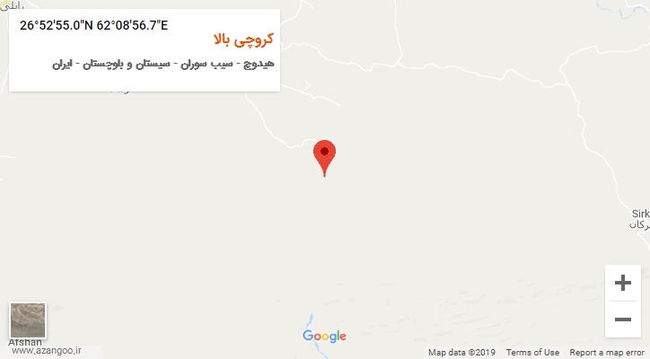 روستای کروچی بالا بر روی نقشه