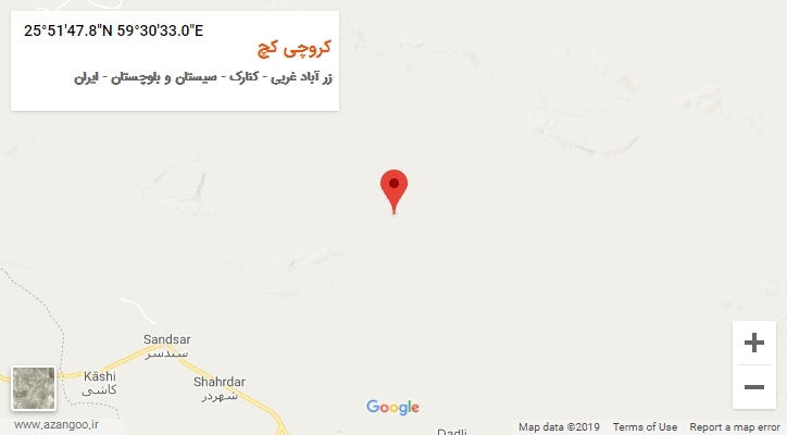 روستای کروچی کچ بر روی نقشه