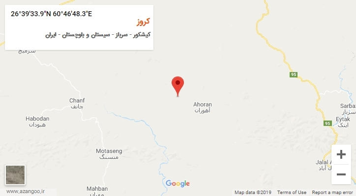 روستای کروز بر روی نقشه