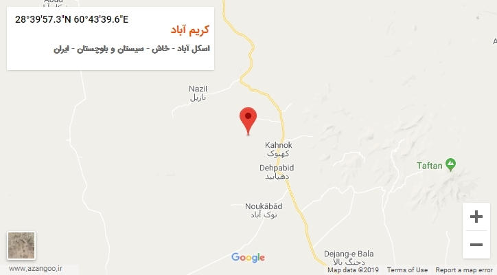 روستای کریم آباد بر روی نقشه